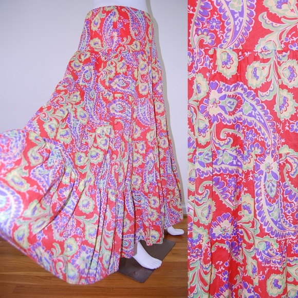 Ralph Lauren Dresses & Skirts - Ralph Lauren boho festival paisley skirt